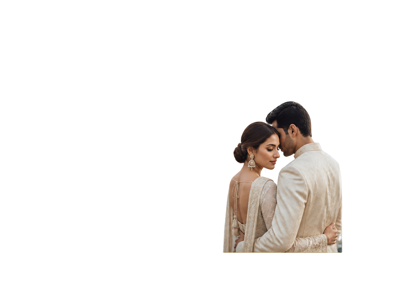 Elegant couple in wedding attire — a preview of a StellyStudio invitation
