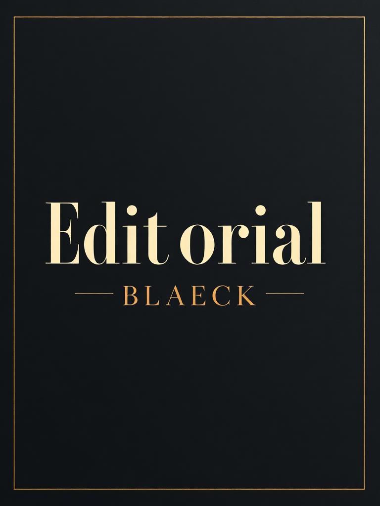 Editorial Black — luxury wedding invitation template
