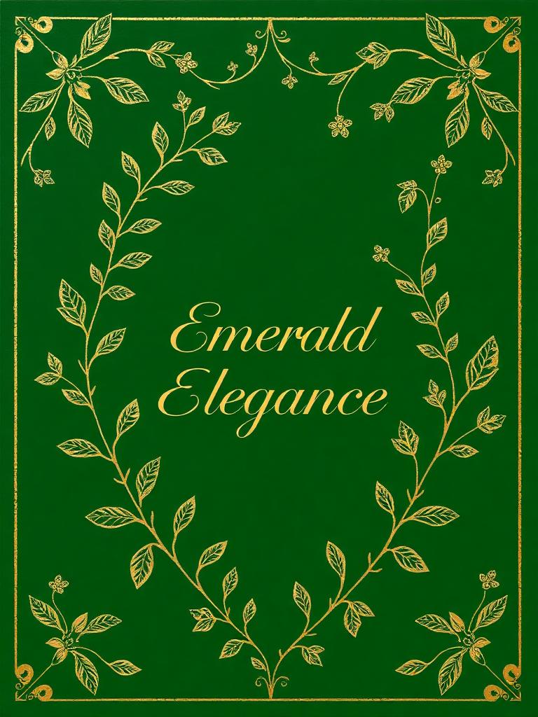 Emerald Elegance — luxury wedding invitation template